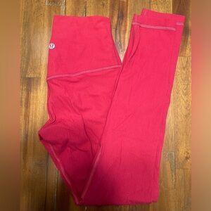 Lululemon ribbed align pant 2 euc pomegranate